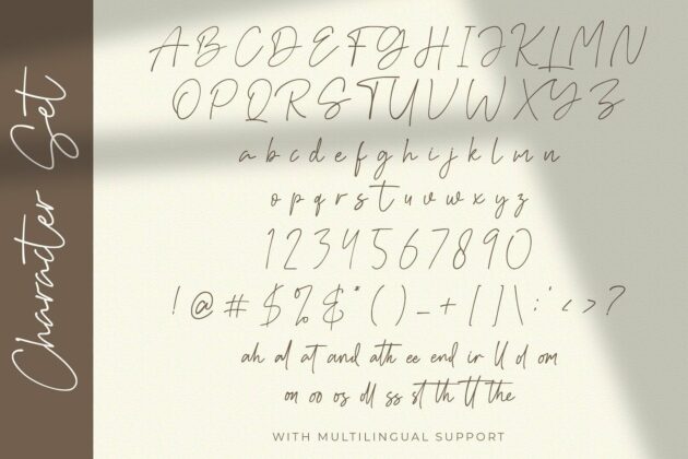 Aguset - Handwritten Font Poster 7