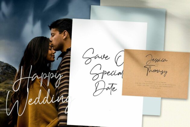 Aguset - Handwritten Font Poster 10