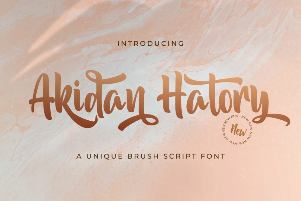 Akidan Hatory - Bold Script Font Poster 1