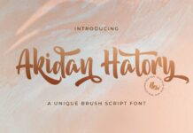 Akidan Hatory - Bold Script Font Poster 1