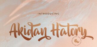 Akidan Hatory - Bold Script Font Poster 1