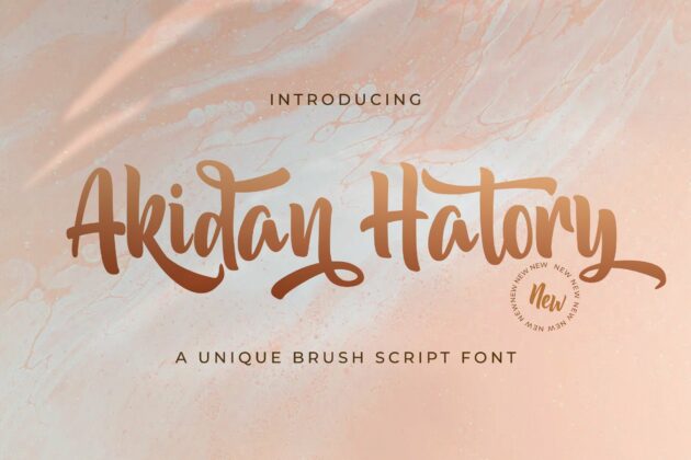 Akidan Hatory - Bold Script Font Poster 1