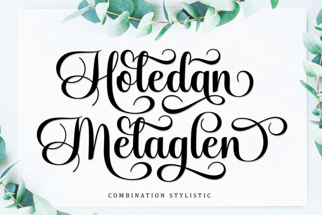 Aladine Lovely Script Font Poster 1