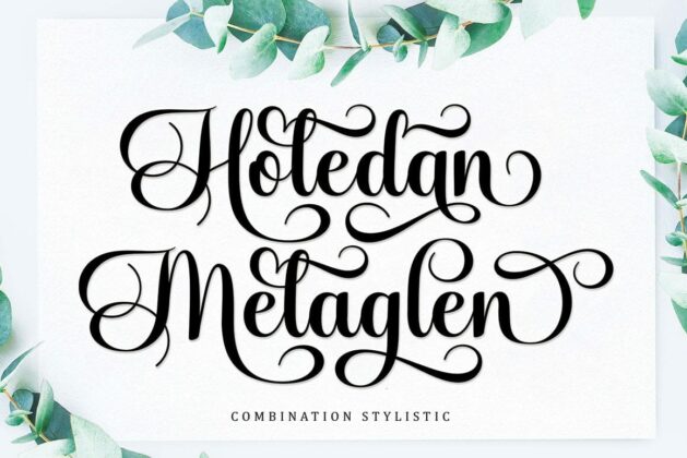 Aladine Lovely Script Font Poster 1