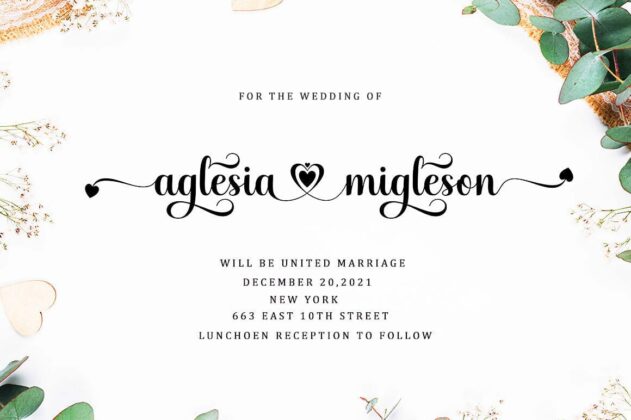Aladine Lovely Script Font Poster 2