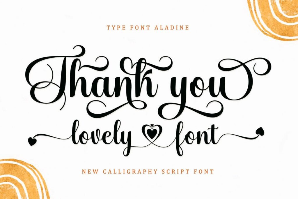 Aladine Lovely Script Font Poster 3