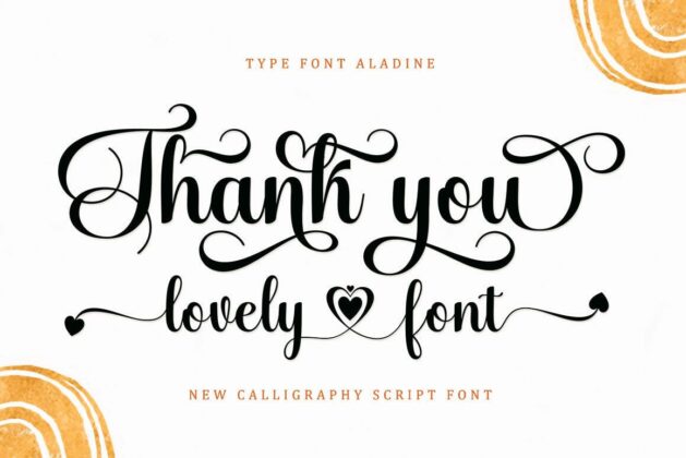 Aladine Lovely Script Font Poster 3