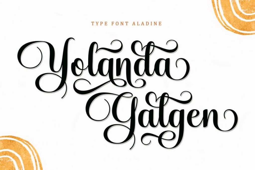Aladine Lovely Script Font Poster 4