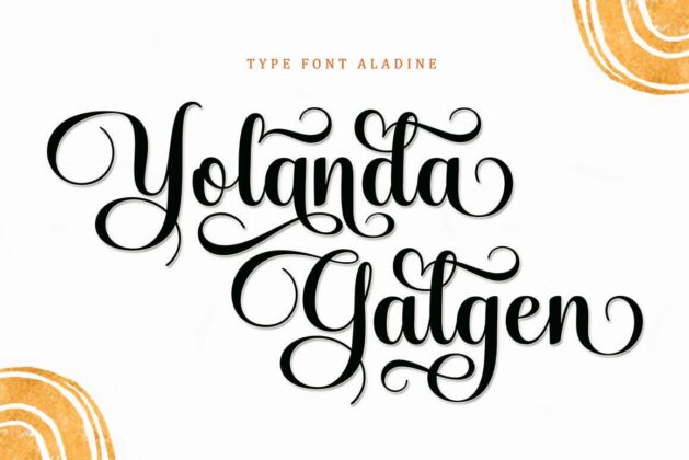 Aladine Lovely Script Font Poster 4