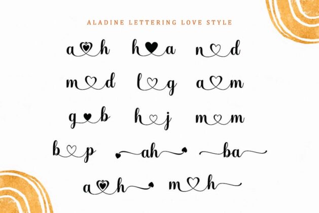 Aladine Lovely Script Font Poster 6