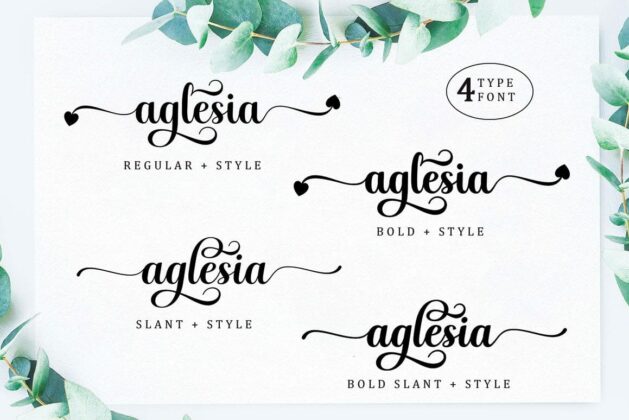 Aladine Lovely Script Font Poster 10