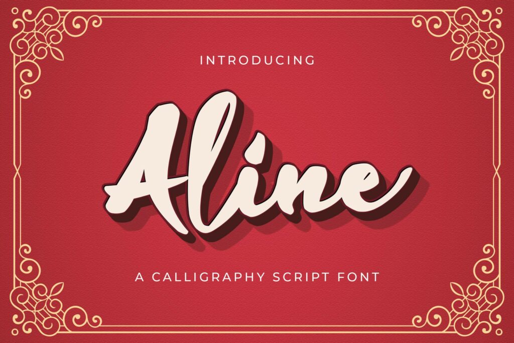 Aline - Handwritten Font Poster 1