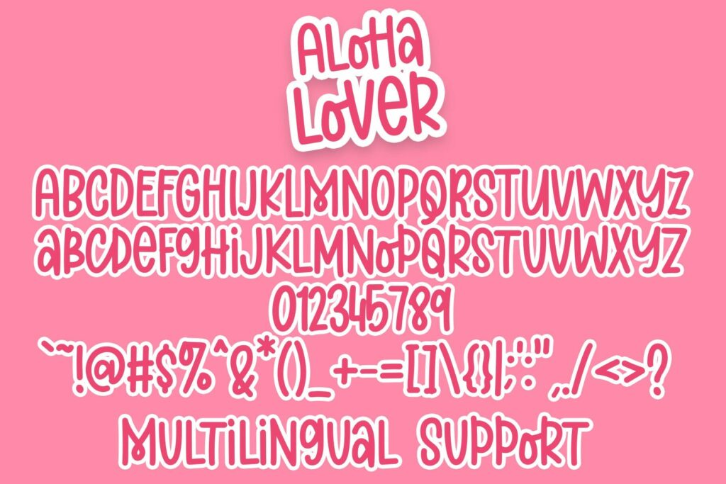 Aloha Lover Font Poster 1