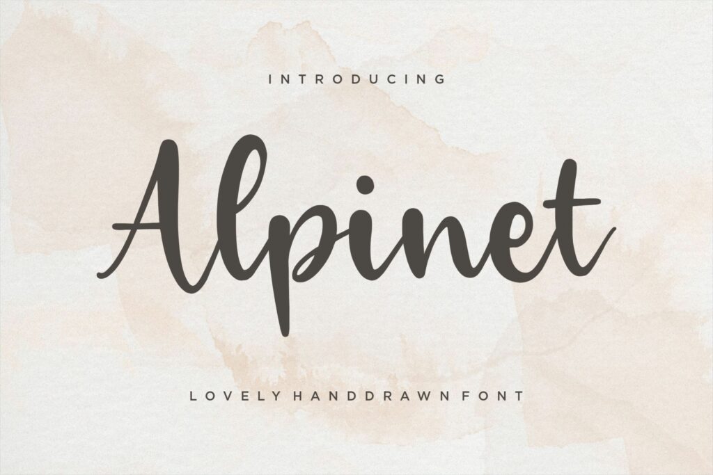 Alpinet Lovely Handwritten Font Poster 2