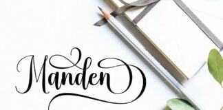 Amedina Script Font Poster 1