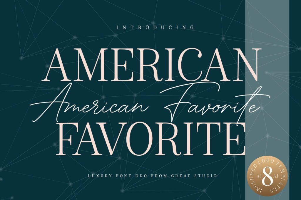 American Favorite - A Luxury Font Duo Poster 9