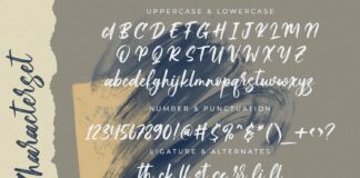 Amy Riyas - Textured Brush Font Poster 1