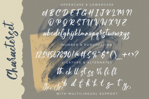 Amy Riyas - Textured Brush Font Poster 1