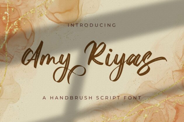 Amy Riyas - Textured Brush Font Poster 7