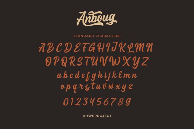 Anboug - Bold Handwritten Font Poster 3