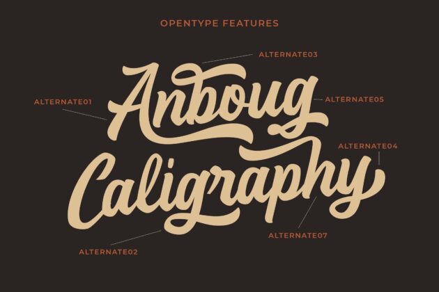 Anboug - Bold Handwritten Font Poster 4