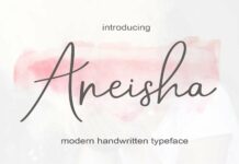 Aneisha Script Font Poster 1
