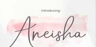 Aneisha Script Font Poster 1