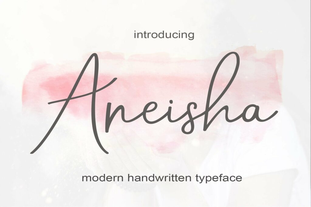 Aneisha Script Font Poster 2