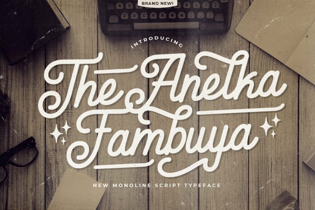 Anelka Fambuya - Monoline Retro Script Font Poster 8