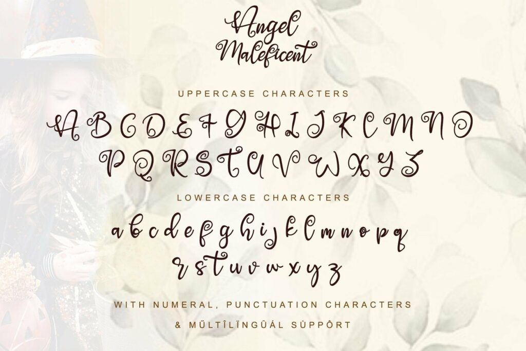 ANGEL MALEFICENT (10 STYLES IN 1 TYPEFACE) Poster 2