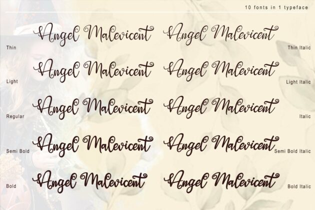 ANGEL MALEFICENT (10 STYLES IN 1 TYPEFACE) Poster 8