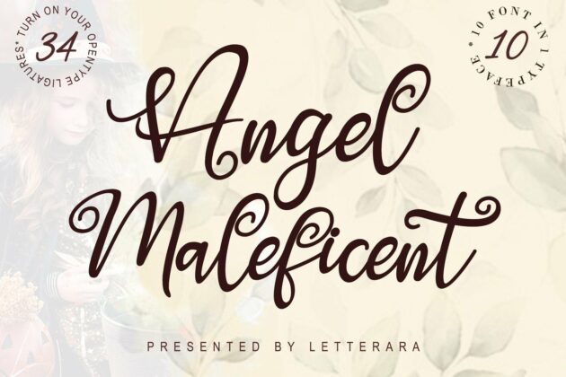 ANGEL MALEFICENT (10 STYLES IN 1 TYPEFACE) Poster 13