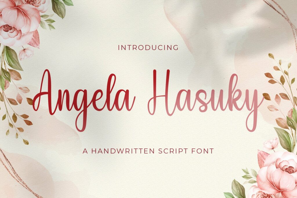 Angela Hasuky - Handwritten Font Poster 1