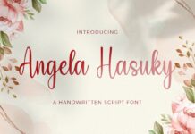 Angela Hasuky - Handwritten Font Poster 1