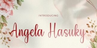 Angela Hasuky - Handwritten Font Poster 1