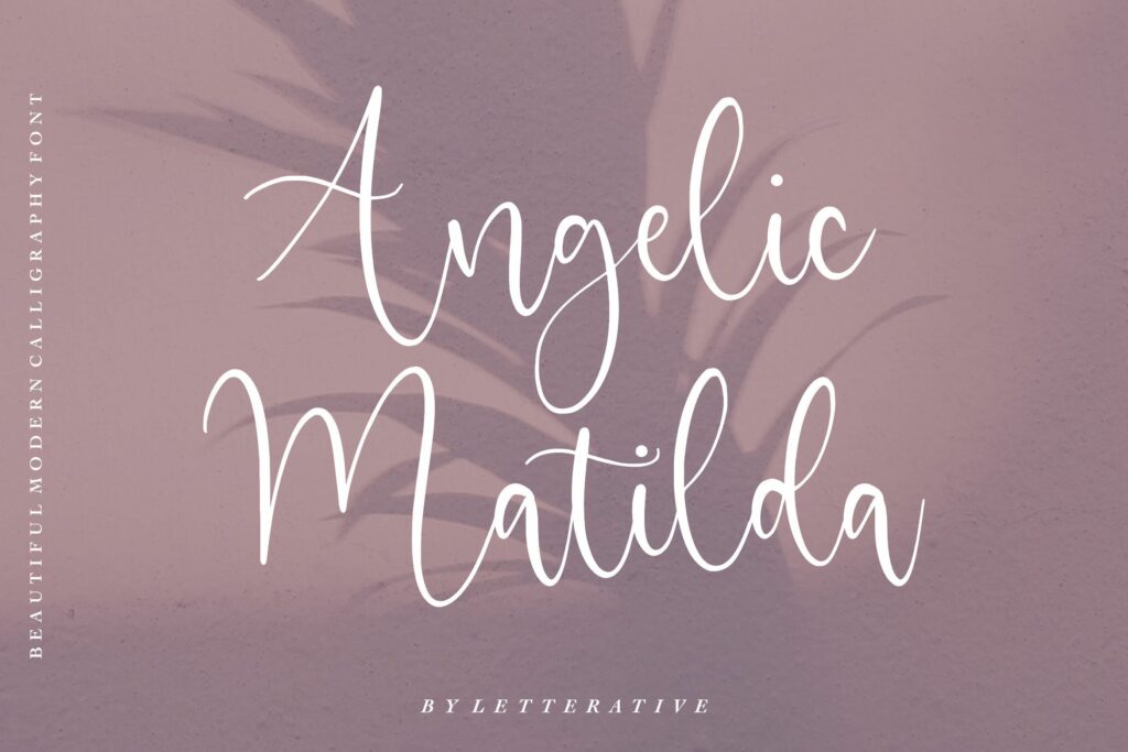 Angelic Matilda Beautiful Modern Calligraphy Font Poster 3