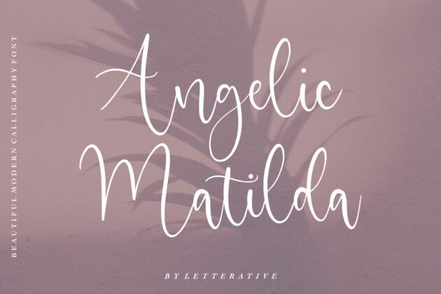 Angelic Matilda Beautiful Modern Calligraphy Font Poster 3