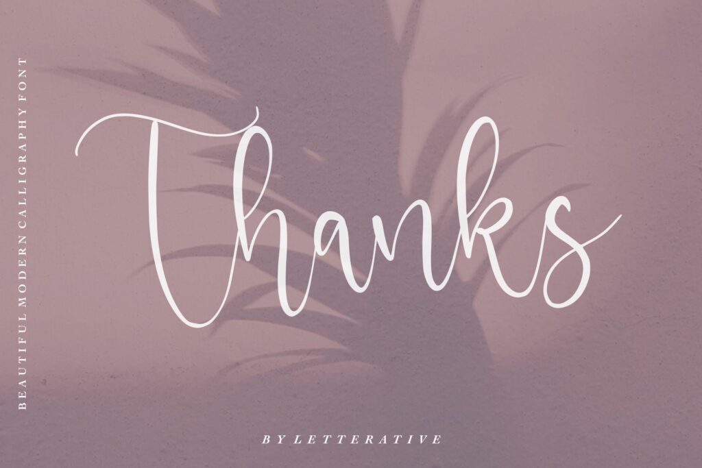 Angelic Matilda Beautiful Modern Calligraphy Font Poster 4