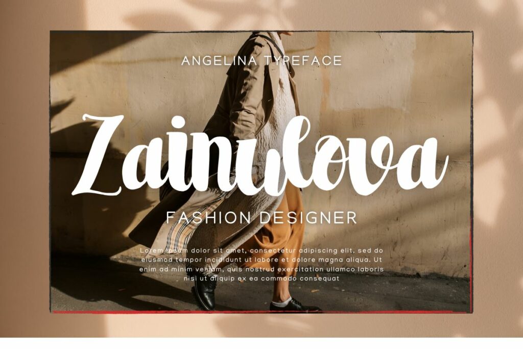 Angelina - Modern Handwritten Font Poster 3