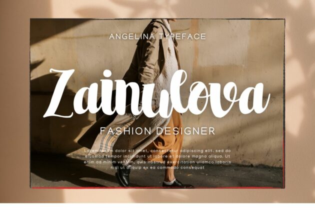 Angelina - Modern Handwritten Font Poster 3