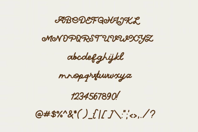 Anthelo - Cursive Font Poster 7
