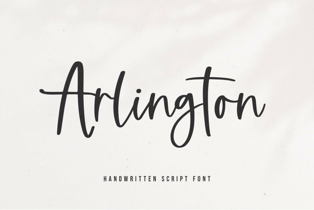 Arlington - Modern Script Font Poster 6