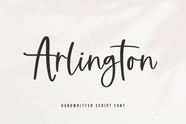 Arlington - Modern Script Font Poster 6
