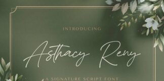 Asthacy Reny - Handwritten Font Poster 1