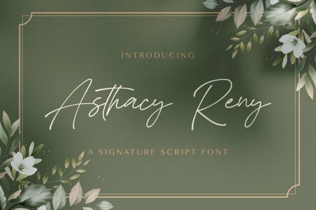 Asthacy Reny - Handwritten Font Poster 1