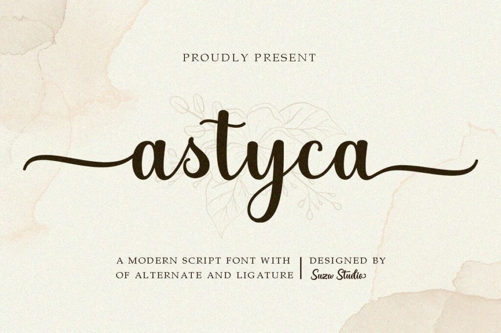 Astica Script Poster 1