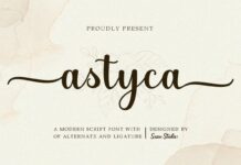 Astica Script Poster 1