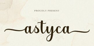 Astica Script Poster 1