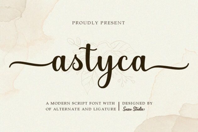 Astica Script Poster 1