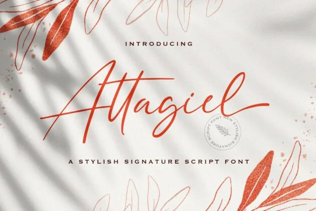 Attagiel - Handwritten Font Poster 6